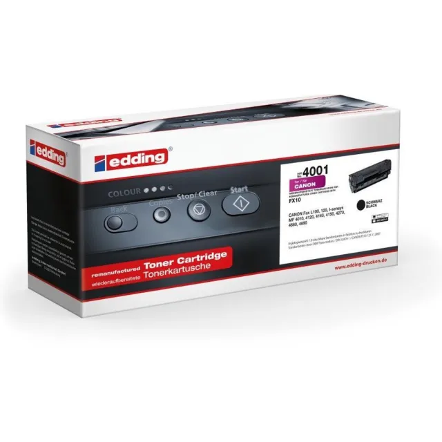 Edding Toner Compatibel Zwart 2000 bladzijden EDD-4001 Canon FX10 18-4001 Kleurloos