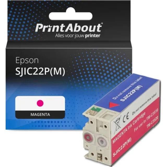 PrintAbout huismerk Inktcartridge SJIC22P(M) Magenta geschikt voor Epson