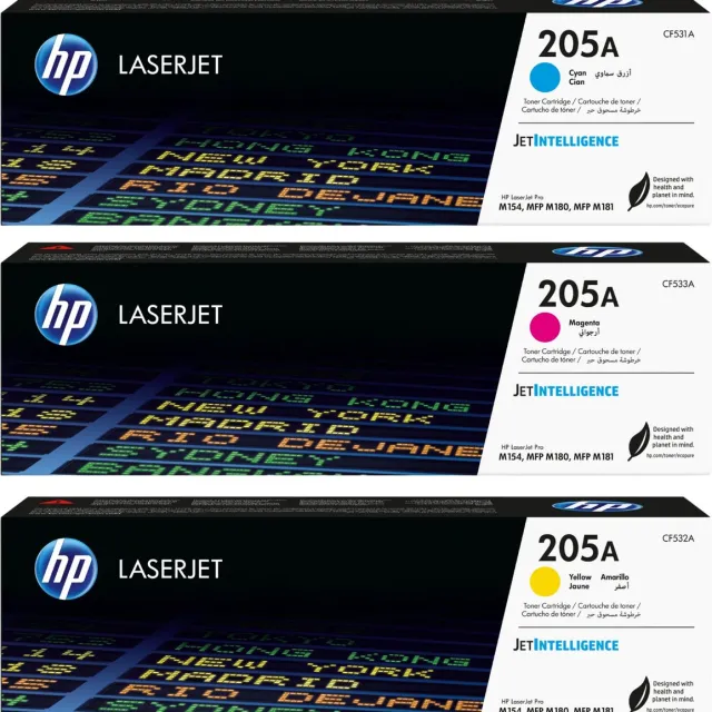 HP 205A - Originele LaserJet Tonercartridges - Cyaan/Magenta/Geel - 3 Pack