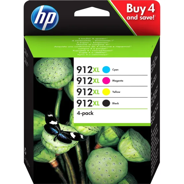 HP 912XL Inktcartridge - MultiPack - BCMY - 3YP34AE Zwart