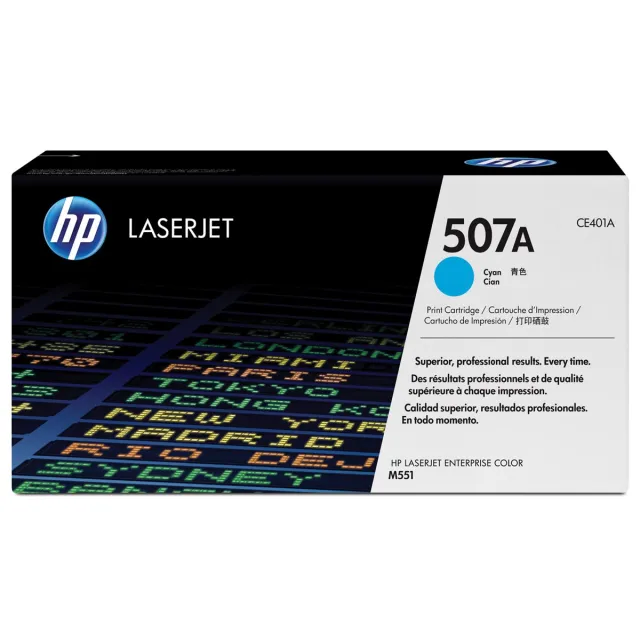 Hp toner 507A, 6 000 pagina's, OEM CE401A, cyaan