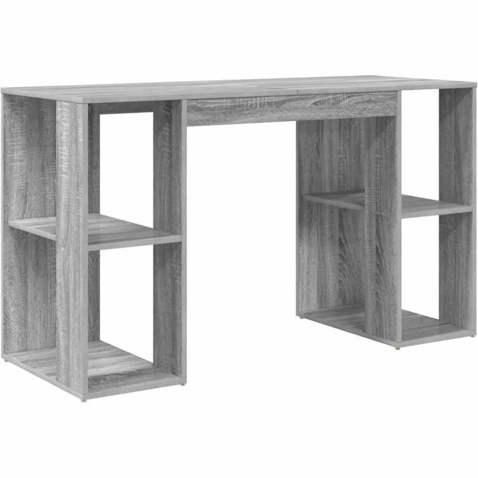 vidaXL Bureau Grijs Sonoma 130 x 50,5 x 75 cm Bewerkt hout, foto 3