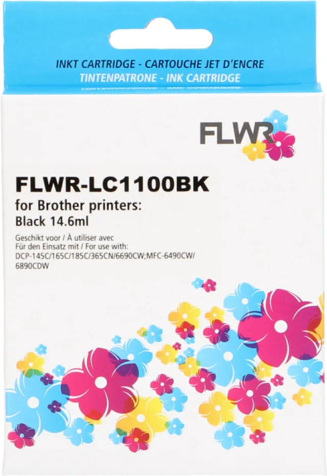 FLWR Cartridges / Brother LC-980BK / zwart / Geschikt voor Brother