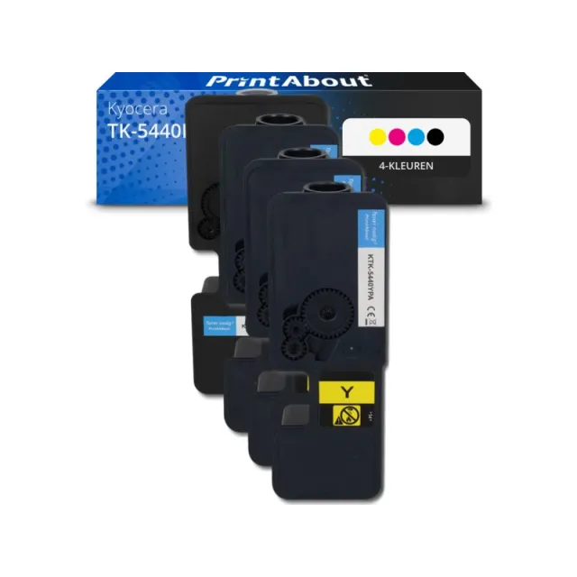 PrintAbout huismerk Toner TK-5440K/C/M/Y 4-kleuren Multipack Hoge capaciteit Geschikt voor Kyocera