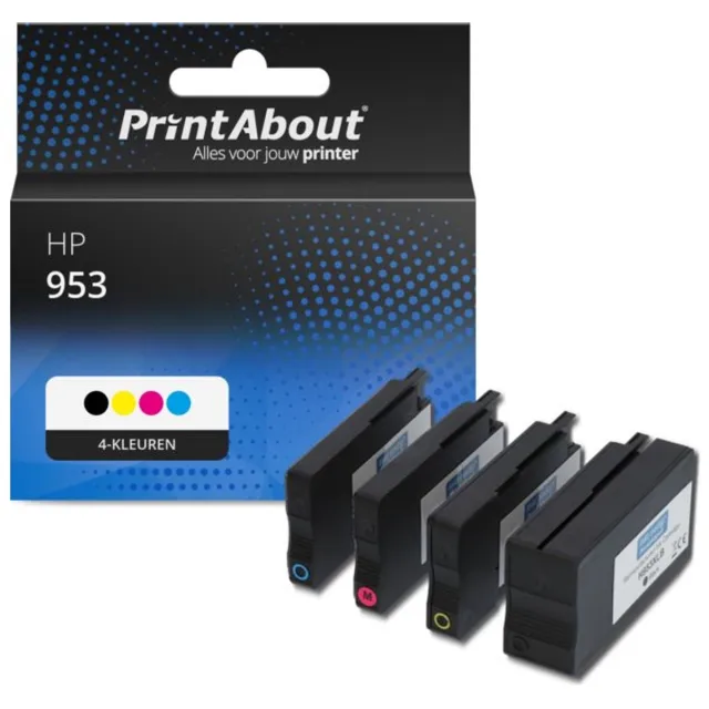 PrintAbout Huismerk HP 953 (6ZC69AE) Inktcartridge 4-kleuren Voordeelbundel