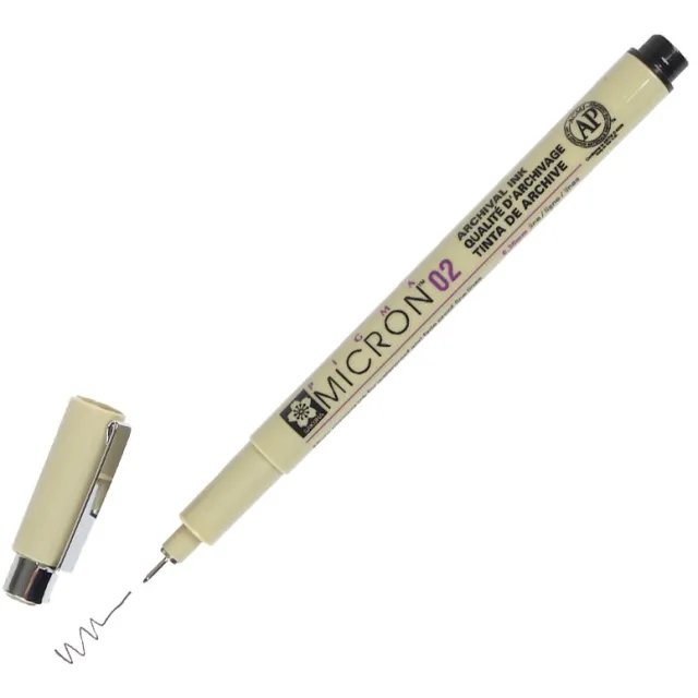Sakura Fineliner Sakura Pigma Micron 02 0.3mm zwart