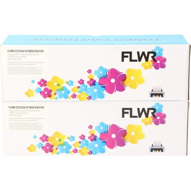 FLWR Toners / Canon 718 Duopack / zwart / Geschikt voor Canon