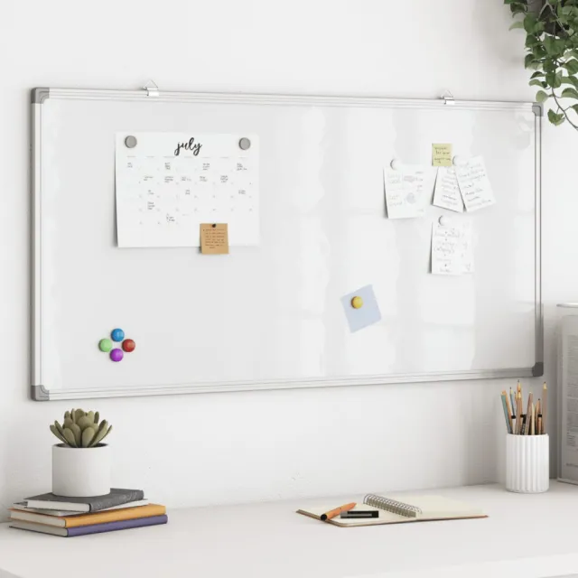 vidaXL Whiteboard magnetisch 60x30x1,7 cm aluminium Wit