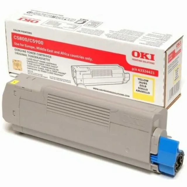 Oki Toner - yellow voor de C5550mfp / C5800 / C5900 (5k) Geel