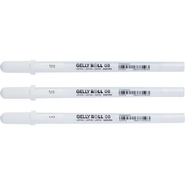 Sakura Gelschrijver Sakura Gelly Roll Classic 08 set à 3 stuks wit