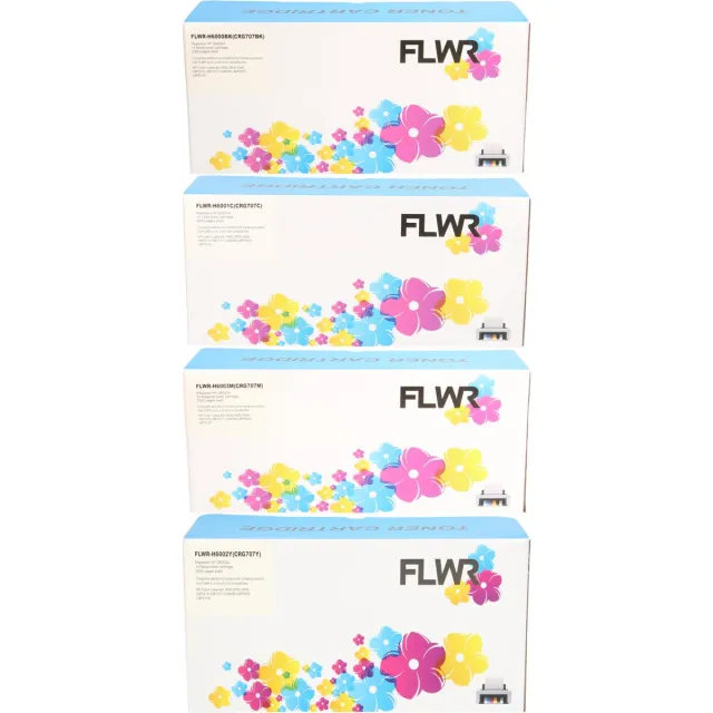 FLWR Toners / 124A / 707 / Multipack / Zwart en Kleur - Geschikt voor HP