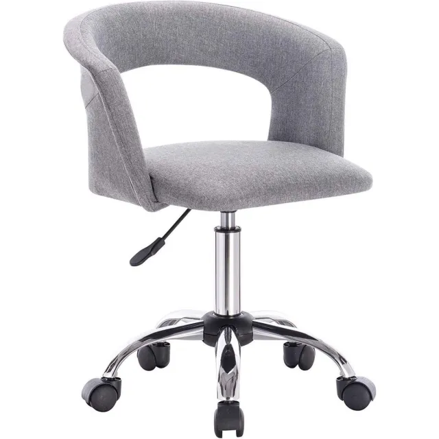 Bolt Edge Bureaustoel Deluxe - Ergonomisch - Linnen - Lichtgrijs - In Hoogte Verstelbaar - Op Wielen