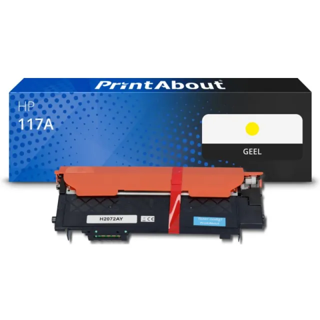 PrintAbout huismerk Toner 117A (W2072A) Geel Geschikt voor HP