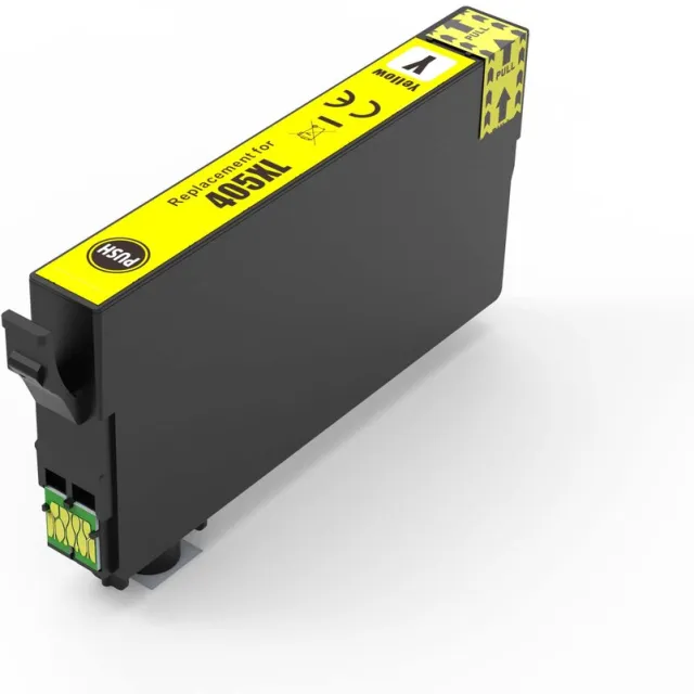 Inktkenners Inktcartridge Geschikt voor Epson 405XL / 405 - 1x Geel - Met Chip - Geschikt voor Printers: Epson WorkForce Pro WF-3820 DWF - WF-3825 DWF - WF-4820 DWF - WF-4825 DWF - WF-4830 DTWF - WF-7830 DTWF - WF-7835 DTWF - WF-7840 DTWF