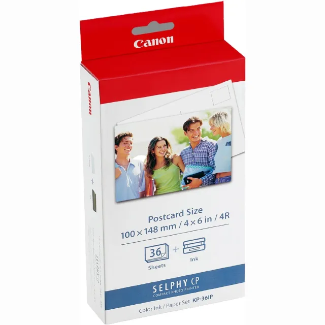 Canon KP-36IP - Instant fotopapier - Inkt/papierset - Voor SELPHY CP-printers - Origineel - Ansichtkaartformaat - 36 sheets Kleur