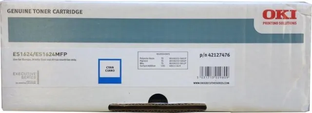 Oki Toner 42127476 ES1624 Cyan Origineel Cyaan