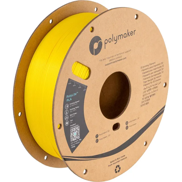 Polymaker PolyLite PLA Filament Silk Yellow 1,75mm 1KG Geel