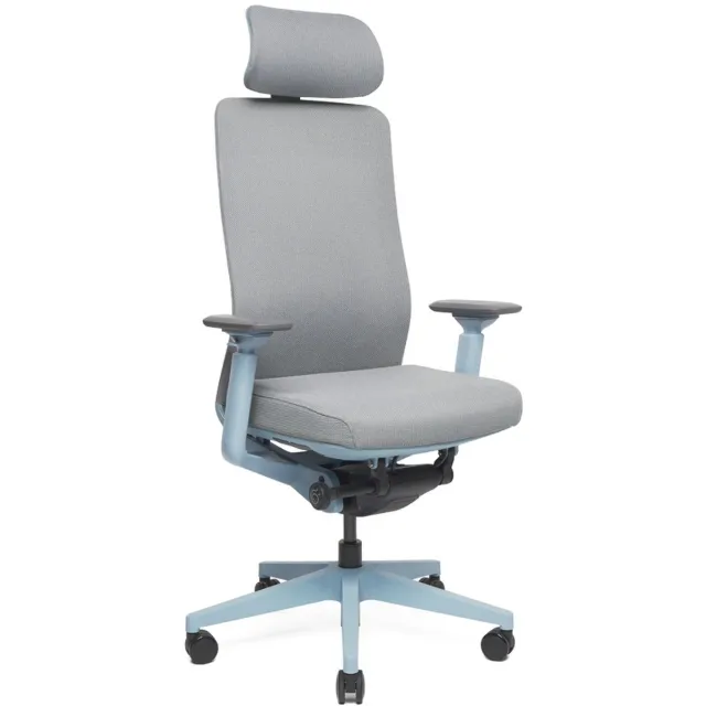 SediaVerde Cara - Bureaustoel - Blauw - Met hoofdsteun Blauw-headrest