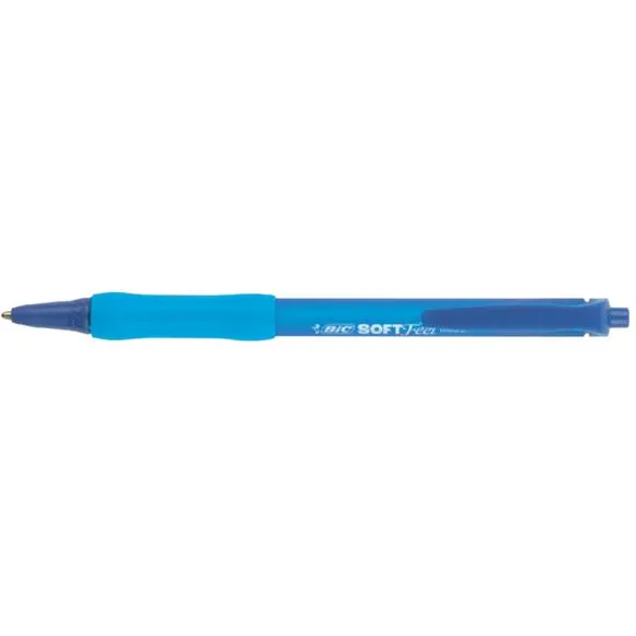 Bic Balpen Bic soft feel grip clic medium blauw
