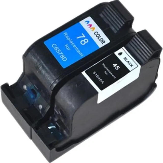 InktDL Huismerk geschikt voor HP 45 / 78 XL inktcartridges - Geschikt voor Officejet G55 - G85 - G95 - K60 - Photosmart 1000 - 1100 - 1115 - DeskJet 1180C - 1220C - 1280 Multipack 2 cartridges