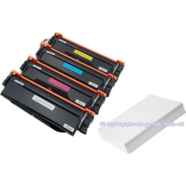 KATRIZ huismerk toner voor HP CF410X BK+ CF411X C + CF412X Y + CF413X M (4 stuks) Zwart, Cyaan , Magenta, Geel