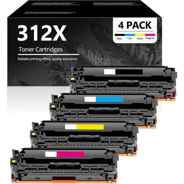 WeCare 4-pack | Geschikt voor HP 312A / HP 312X Toner cartridges - Geschikt voor HP Color LaserJet Pro MFP M476DN - M476DW - M476NW Multipack 4 toners