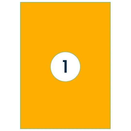 rillprint Etiket Rillprint 210x297mm fluor oranje 100 stuks