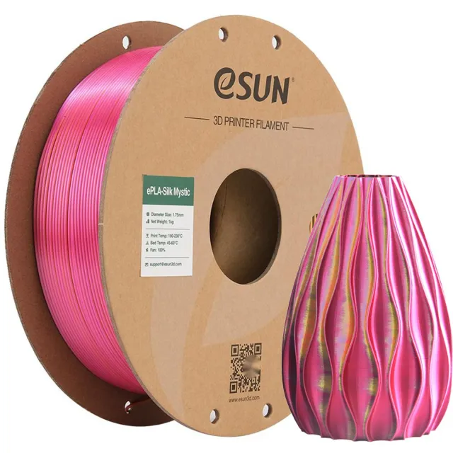ESUN ePLA-Silk-Mystic Goud rood groen / Gold red green 1 kg - 1.75mm - 3D printer filament Green;Gold;Red
