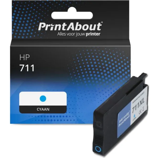 PrintAbout Huismerk HP 711 (CZ130A) Inktcartridge Cyaan