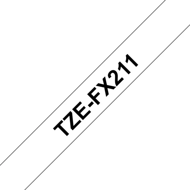 Brother TZ-FX211 6mm - black on white - flexible (8m)