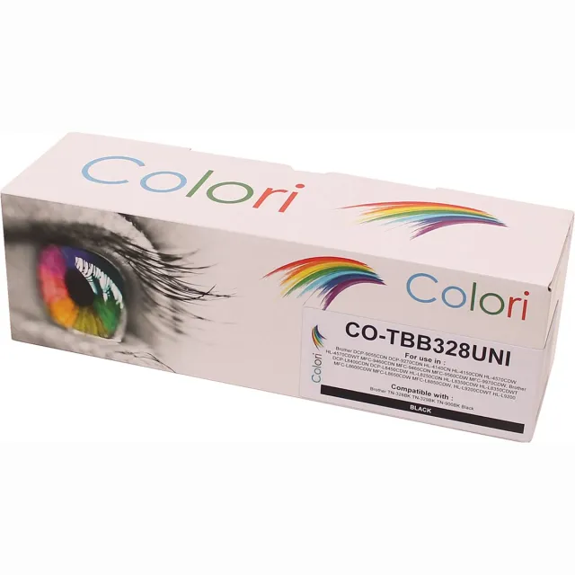 Colori huismerk toner geschikt voor Brother TN328BK zwart DCP9055CDN DCP9270CDN HL4140CN HL4150CDN HL4570CDW HL4570CDWT MFC9460CDN MFC9465CDN MFC9560CDW