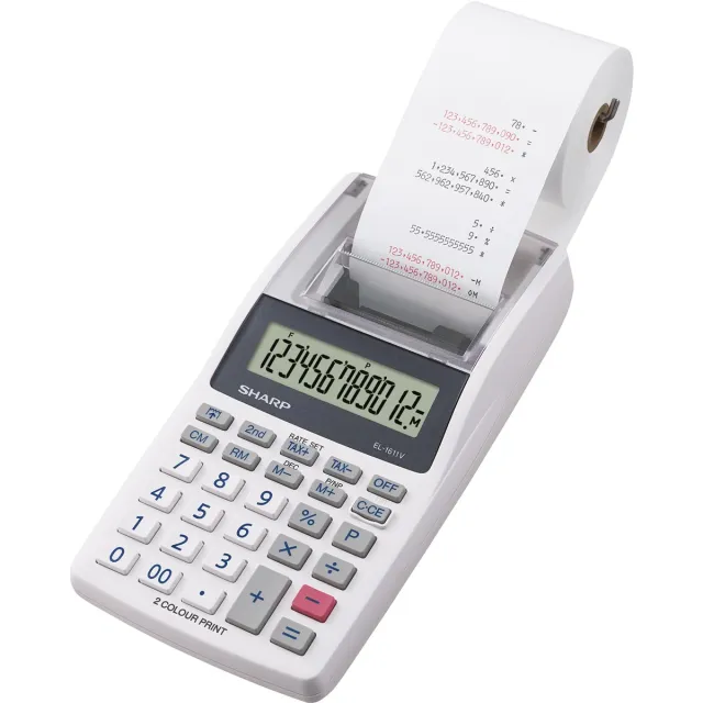 Sharp bureaurekenmachine met telrol EL-1611V