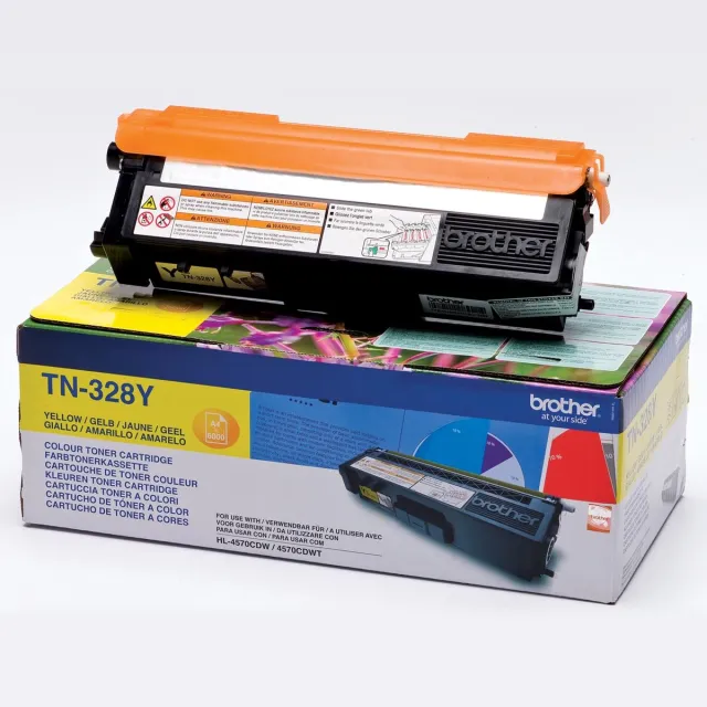 Brother TN-328Y Tonercartridge - Geel