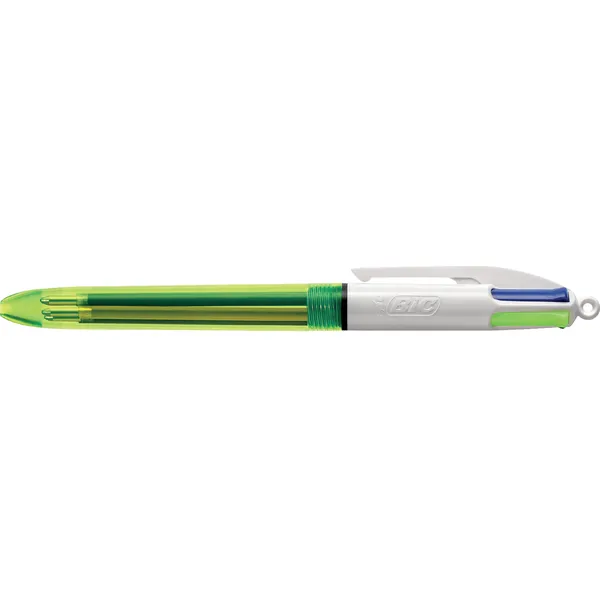 Bic Balpen Bic 4kleuren medium fluor geel