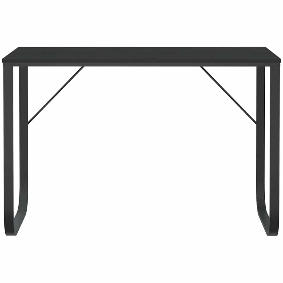 vidaXL Computerbureau 110x60x73 cm spaanplaat zwart