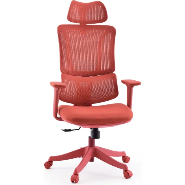 MyBuero Bureaustoel / Draaistoel Ergomy Colore 3D netstof / Zitting stof rood mybuero