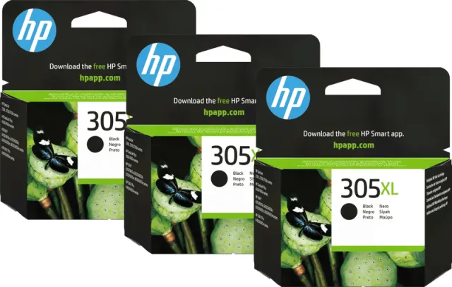 Hp 305XL Cartridge Zwart (3 stuks)