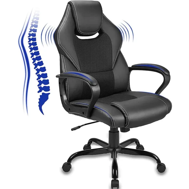 Duraxl Bureaustoel - Zwart - Ergonomisch - In hoogte verstelbaar