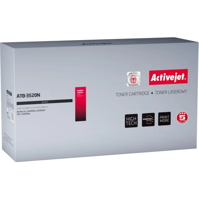 ActiveJet ATB-3520N toner voor brother printer; Brother TN-3520 vervanging; Opperste; 20000 pagina's; zwart.