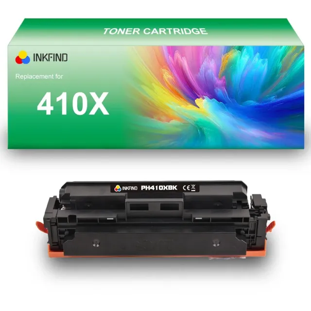 INKFIND 410X (CF410X) Zwart tonercartridge compatibel met HP 410X (CF410X) tonercartridge Zwart - 1-pack Zwart Zwart x 1