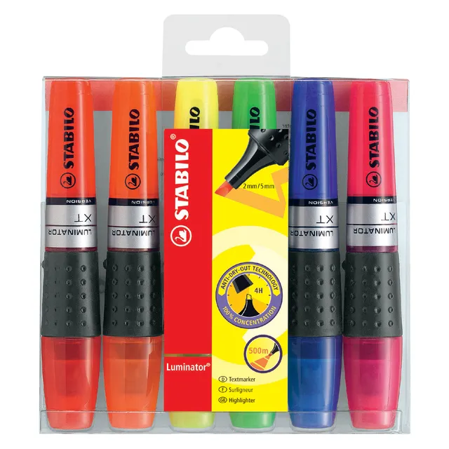Stabilo Markeerstift STABILO Luminator XT 71/6 assorti etui à 6 stuks