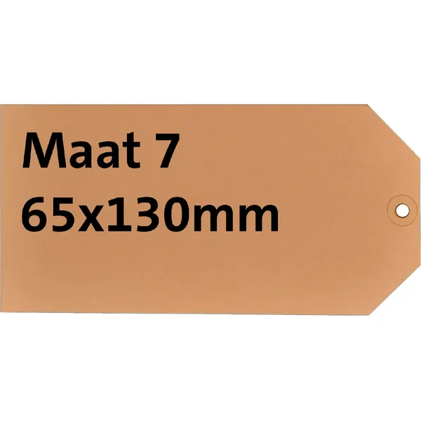 HF2 Label karton nr 7 200gr 65x130mm chamois 1000 stuks