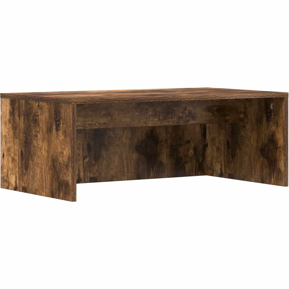 vidaXL Wandbureau Gerookt eiken 80 x 45 x 30 cm Bewerkt hout, foto 3