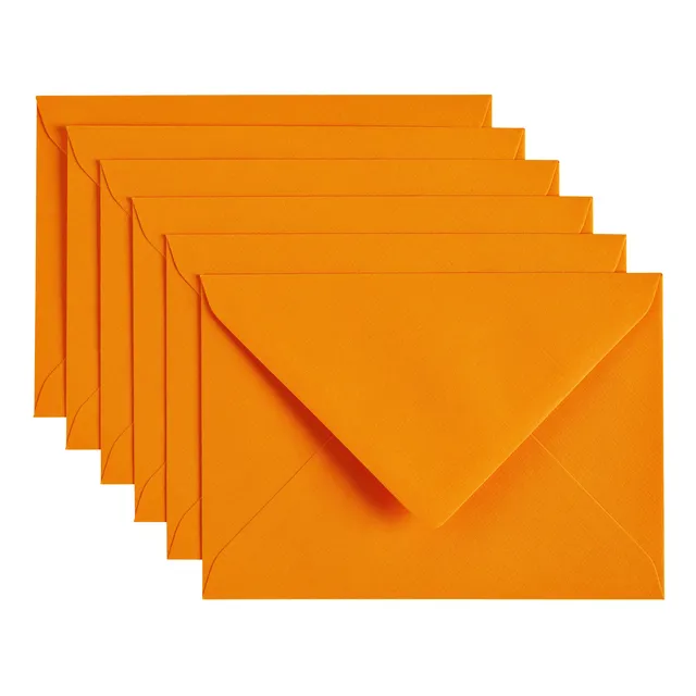 Papicolor Envelop Papicolor C6 114x162mm oranje pak à 6 stuks