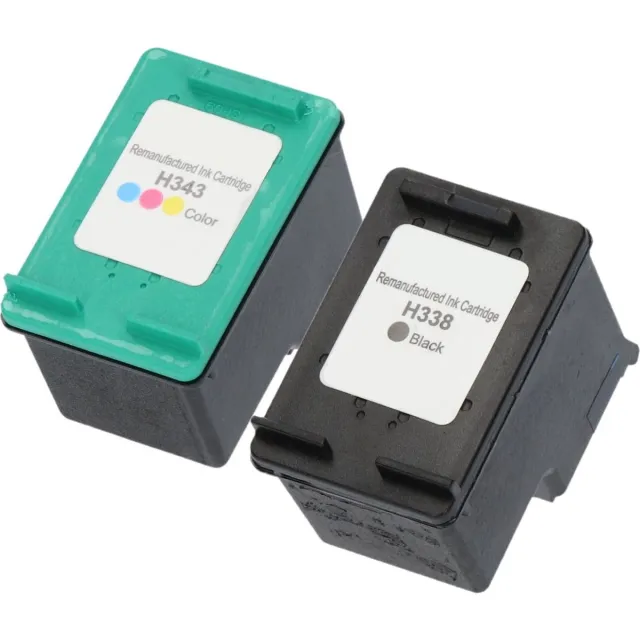 InktDL Huismerk geschikt voor HP 338 / 343 XL Inktcartridges - Geschikt voor PSC 1610 - DeskJet 5740 - 6540 - OfficeJet H470 - Photosmart 2575 - 2610 - 8450 - C3100 - C3180 Multipack