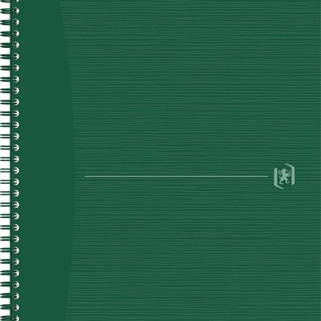 Oxford Origin spiraalschrift, ft A4+, 140 bladzijden, geruit 5 mm, groen