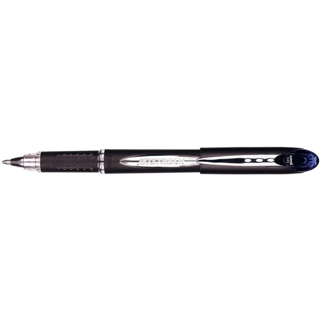 Uni-ball roller Jetstream blauw, schrijfbreedte 0,45 mm, medium schrift, schrijfpunt 1 mm, zwarte rubb...