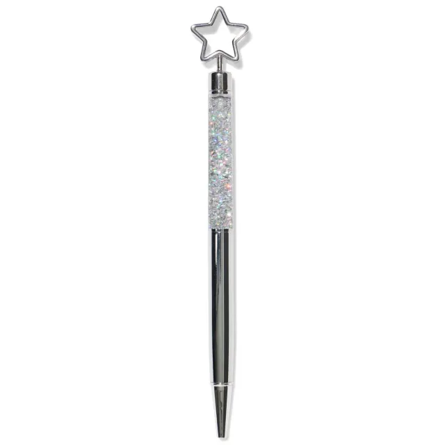 HEMA Balpen ster glitter (zilver)