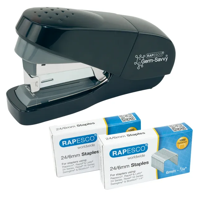 Rapesco Nietmachine Rapesco Germ-Savvy Less Effort Eco antibacterieel zwart
