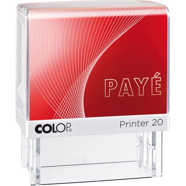 Colop tekststempel Printer 20, PAYE rood